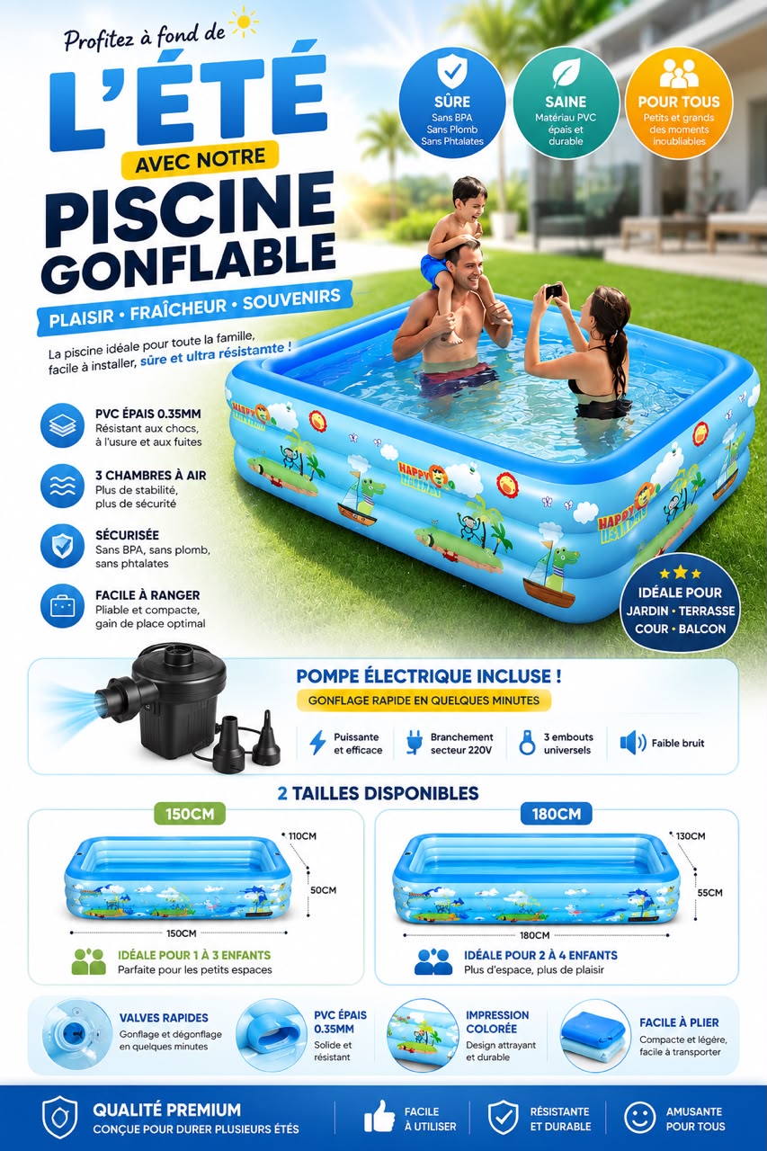 Piscine gonflable Portable, plein air, jardin flottant